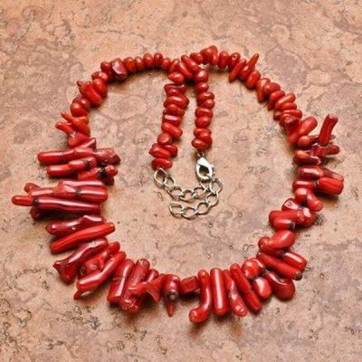 Cr 0443a collier 84gr sautoir parure corail rouge achat vente bijoux ethniques
