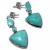 000 boucles oreilles en argent rhodieavec amazonite lapis et amethyste