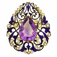 000 broche amethyste pourpre bijou argent 925 achat vente