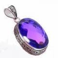 000 pendentif pendant 55mm 25x35mm amethyste pourpre bijou argent 925 achat vente 1