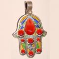 031 2 pendentif pendant hamsa kamhsa main de fatima argent 925