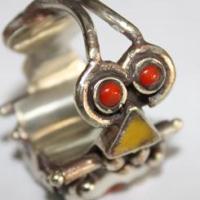 Af 0019 bague afghane ethnique medievale corail turquoise 4