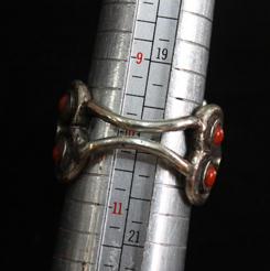 Af 0019 bague afghane ethnique medievale corail turquoise 6