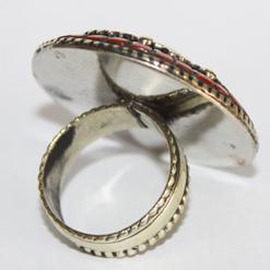 Af 0036 bague afghane ethnique medievale corail turquoise 3