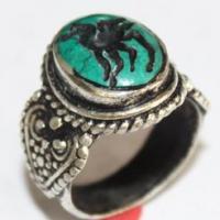 Af 0046 bague sceau intaille turquoise pegase afghane 1 