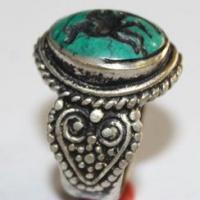 Af 0046 bague sceau intaille turquoise pegase afghane 2 