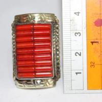 Af 0049 bague chevaliere afghane medievale corail turquoise 6