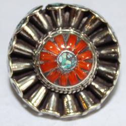 Af 0067 bague afghane medievale corail turquoise athnique 2