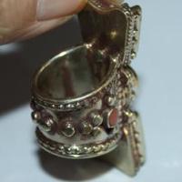 Af 0074 bague afghane ethnique medievale corail turquoise 4