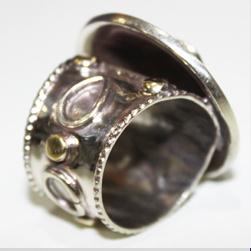 Af 0092 bague afghane medievale corail turquoise ethnique 5