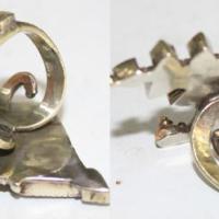 Af 0099 bague afghane turquoise cocrail ambre ethnique 3