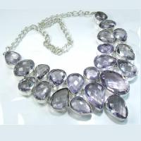 Am 0005c collier parure amethyste 20x28m argent 925