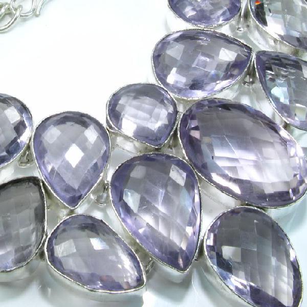 Am 0005e collier parure amethyste 20x28m argent 925