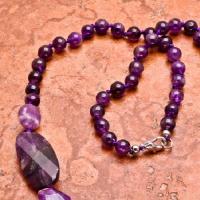 Am 0037d collier amethyste 42gr perles 50mm bijoux 1900