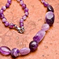 Am 0038c collier amethyste 40gr perles 50mm bijoux 1900