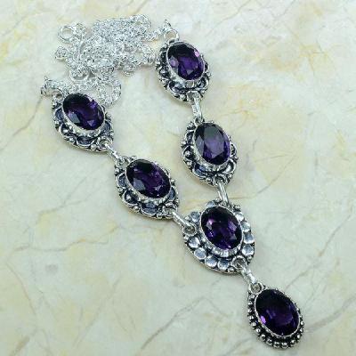 Am 1006a collier parure sautoir amethyste verte bijou achat vente argent 926