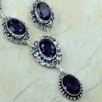 Am 1006c collier parure sautoir amethyste verte bijou achat vente argent 925