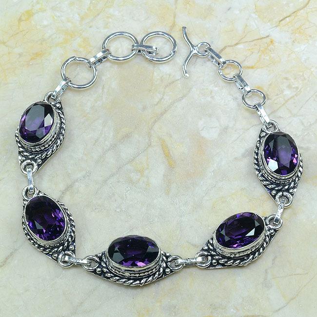 Am 1025a bracelet amethyste pourpre bijou achat vente argent 925