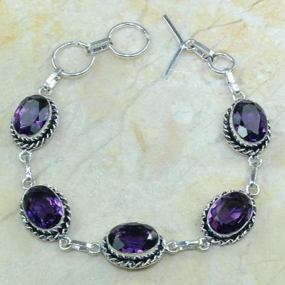 Am 1032a bracelet amethyste pourpre bijou achat vente argent 925