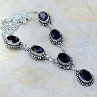 Am 1052a collier parure sautoir 1900 amethyste pourpre bijou achat vente argent 925