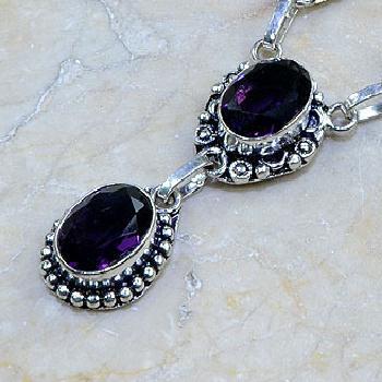 Am 1052d collier parure sautoir 1900 amethyste pourpre bijou achat vente argent 925