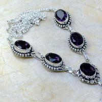 Am 1052c collier parure sautoir 1900 amethyste pourpre bijou achat vente argent 925