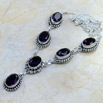 Am 1052d collier parure sautoir 1900 amethyste pourpre bijou achat vente argent 925