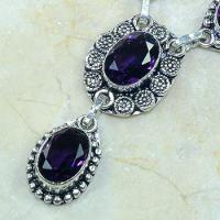 Am 1053b collier parure sautoir 1900 amethyste pourpre bijou achat vente argent 925