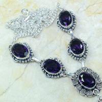 Am 1053c collier parure sautoir 1900 amethyste pourpre bijou achat vente argent 925