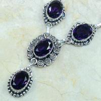 Am 1053d collier parure sautoir 1900 amethyste pourpre bijou achat vente argent 925