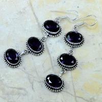 Am 1055b boucles pendants oreilles amethyste violet pourpre bijou achat vente argent 925