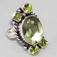 Am 1060a bague t62 amethyste verte peridot bijou achat vente argent 925