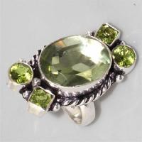 Am 1060c bague t62 amethyste verte peridot bijou achat vente argent 925