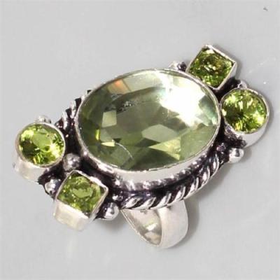 Am 1060b bague t62 amethyste verte peridot bijou achat vente argent 925