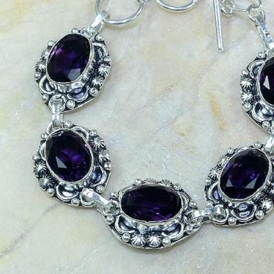 Am 1062b bracelet amethyste violette pourpre bijou achat vente argent 926