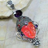 Am 1065c pendant pendentif bouddha amethyste agate achat vente argent 925