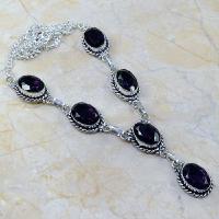 Am 1071a collier parure sautoir 1900 amethyste pourpre bijou achat vente argent 925