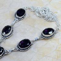 Am 1072b collier parure sautoir 1900 amethyste pourpre bijou achat vente argent 925