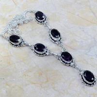 Am 1074a collier parure sautoir 1900 amethyste pourpre bijou achat vente argent 925