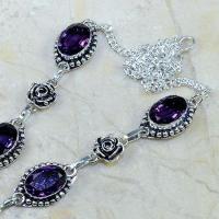 Am 1075b collier parure sautoir 1900 amethyste pourpre bijou achat vente argent 925