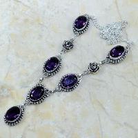 Am 1075d collier parure sautoir 1900 amethyste pourpre bijou achat vente argent 925