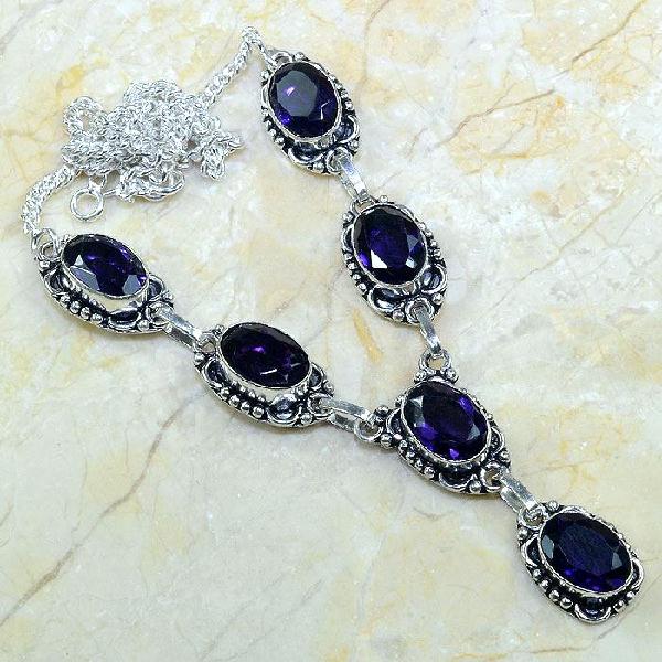 Am 1077a collier parure sautoir 1900 amethyste pourpre bijou achat vente argent 925
