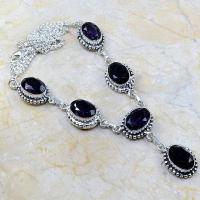 Am 1080a collier parure sautoir 1900 amethyste pourpre bijou achat vente argent 925