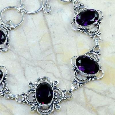 Am 1092b bracelet 1900 belle epoque amethyste violette pourpre bijou achat vente argent 925