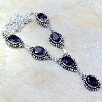 Am 1107a collier parure sautoir 1900 amethyste pourpre bijou achat vente argent 925