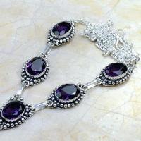 Am 1107b collier parure sautoir 1900 amethyste pourpre bijou achat vente argent 925