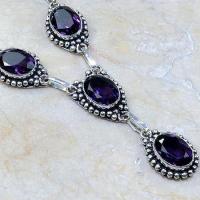 Am 1107c collier parure sautoir 1900 amethyste pourpre bijou achat vente argent 925