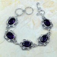 Am 1108a bracelet 1900 belle epoque amethyste violette pourpre bijou achat vente argent 926