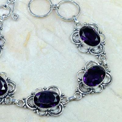 Am 1108b bracelet 1900 belle epoque amethyste violette pourpre bijou achat vente argent 926