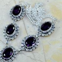 Am 1109b collier parure sautoir 1900 amethyste pourpre bijou achat vente argent 925